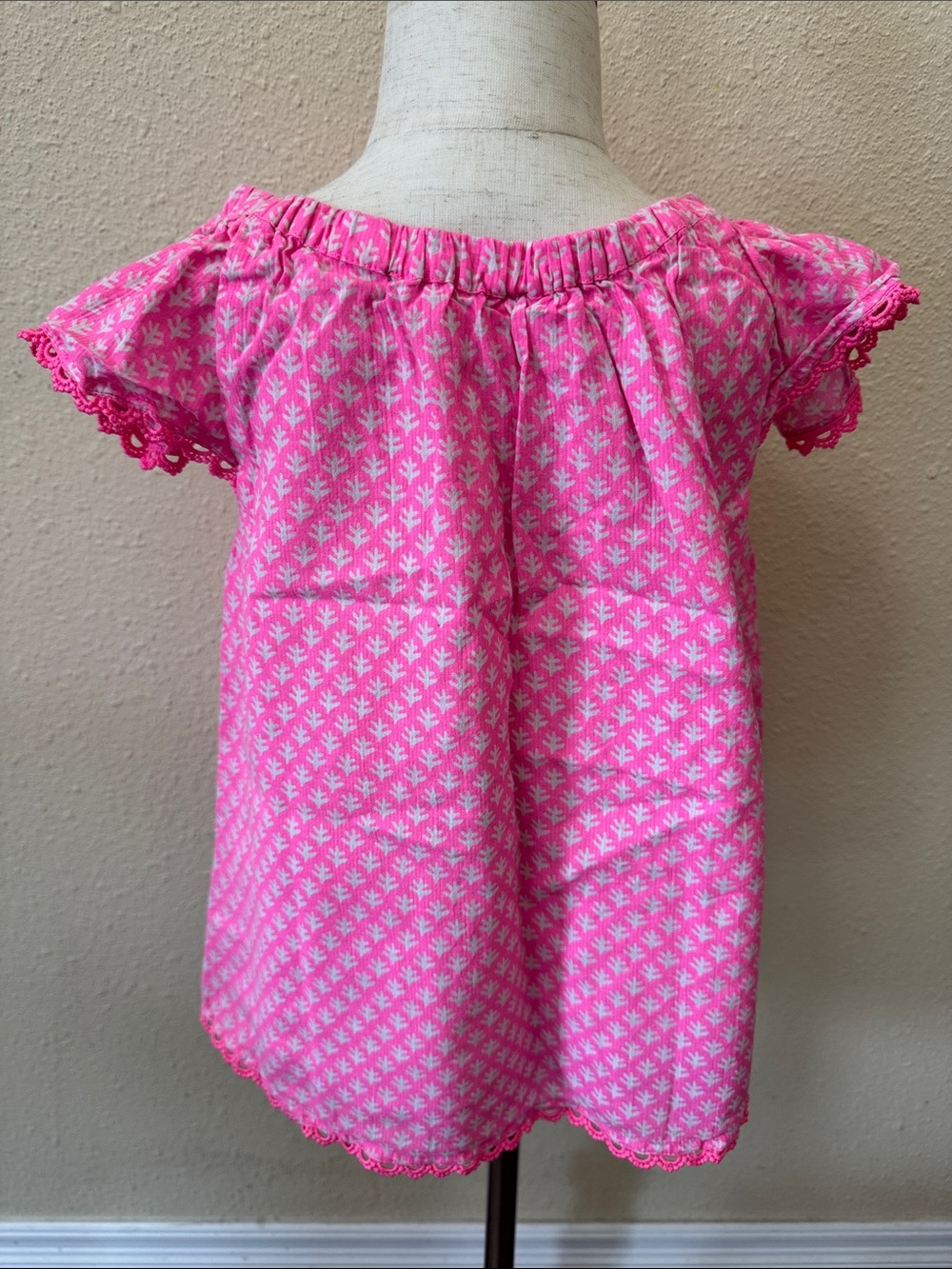 Mini Boden Girls Flutter Sleeve Hot Pink Tunic Top Size 6-7Y - Picture 10 of 16